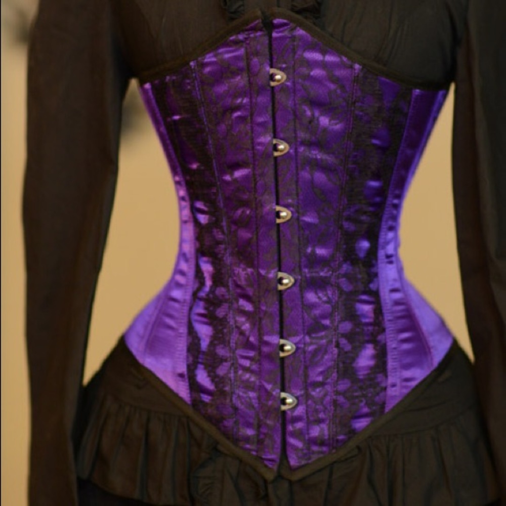 Dracula Clothing Purple steel boned corset